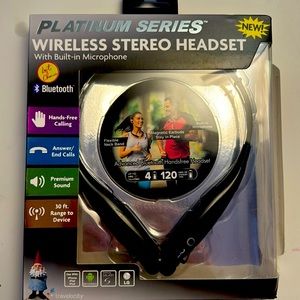 Wireless Stereo Headset with Microphone Built-in (Brand new)